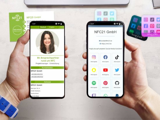 NFC-vCard / Social-vCard aktivieren
